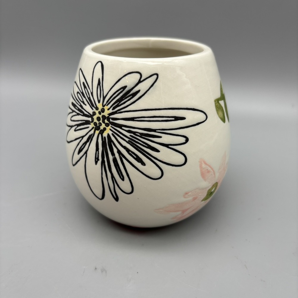 Opalhouse Floral Botanical Ceramic 4" Planter‎ With Plug